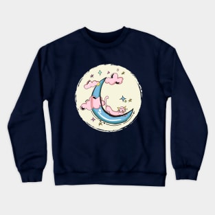 Moon and Cat Crewneck Sweatshirt